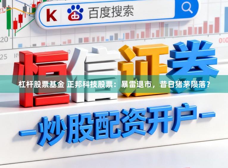 杠杆股票基金 正邦科技股票：暴雷退市，昔日猪茅陨落？